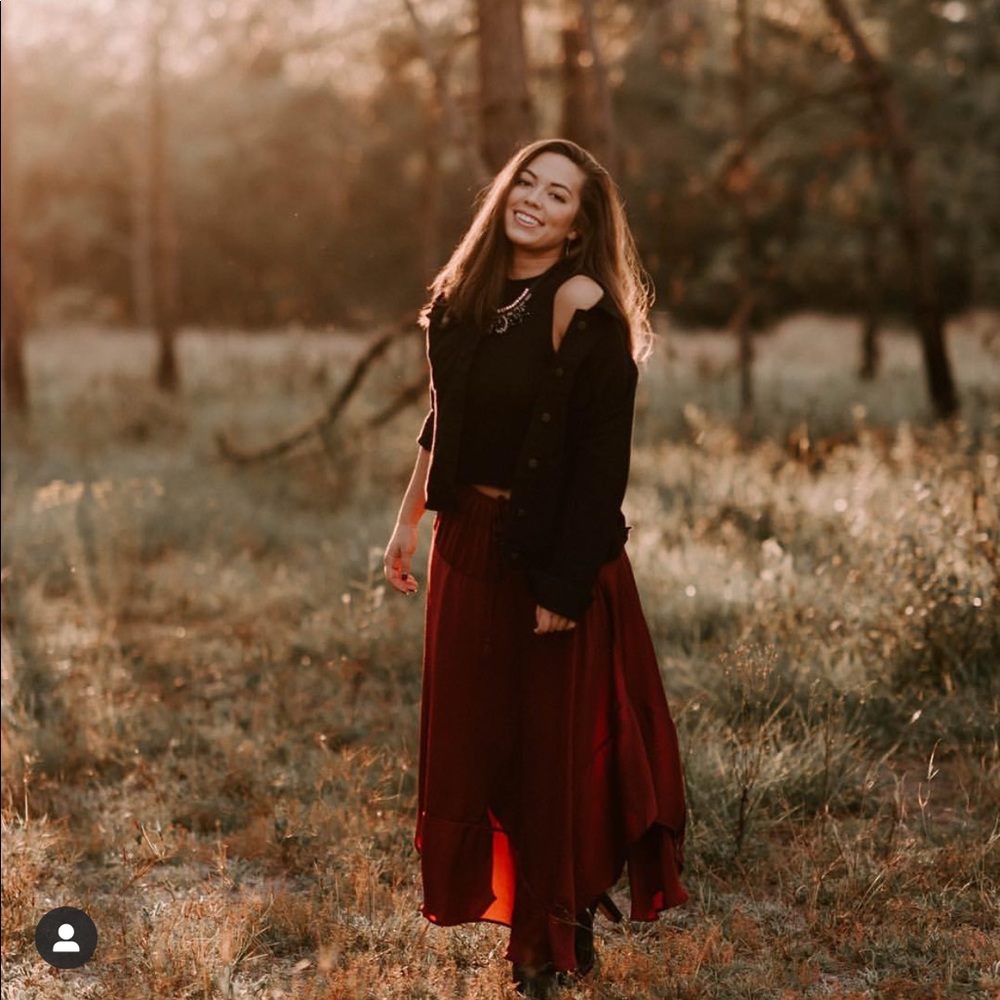 Maroon Skirt